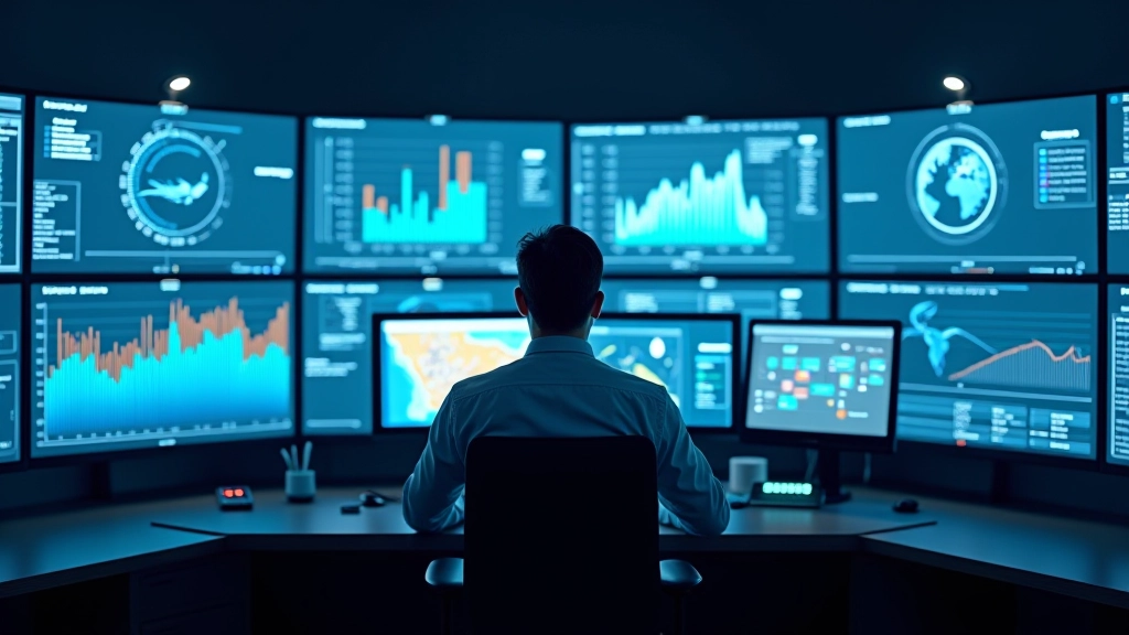 Sadama juhtimiskeskus, mitme ekraaniga kontrollpaneel, reaalaja andmete visualiseerimine